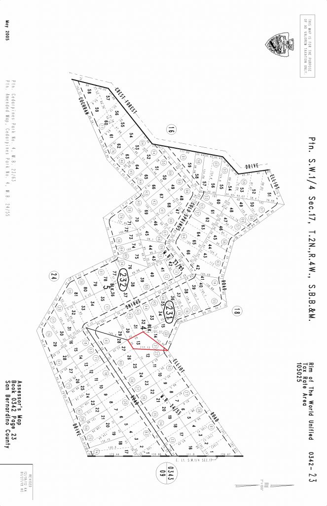 Plat Map - Elliott Rd - Cedarpines Park - 4,517 SqFt