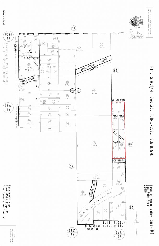 Plat Map - 56290 Coyote Trail, Yucca Valley - 3.19 Acres