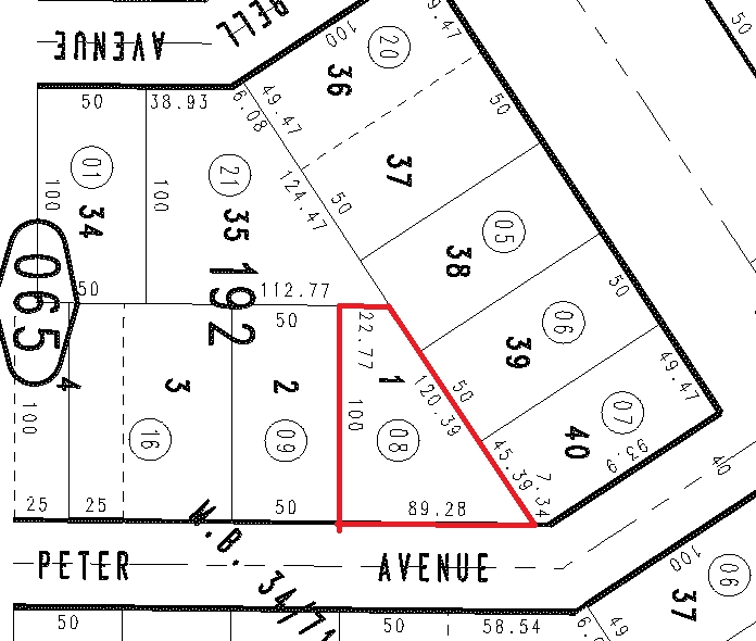 Plat Map Detail - Plat Map - Vacant Land - 953 Peter Ave - Big Bear City - 5,663 Square Feet