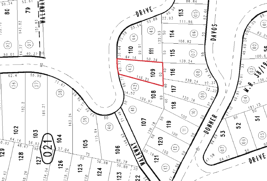 Plat Map - Vacant Land - Edelweiss Drive - Cedarpines Park - 5,663 SqFt